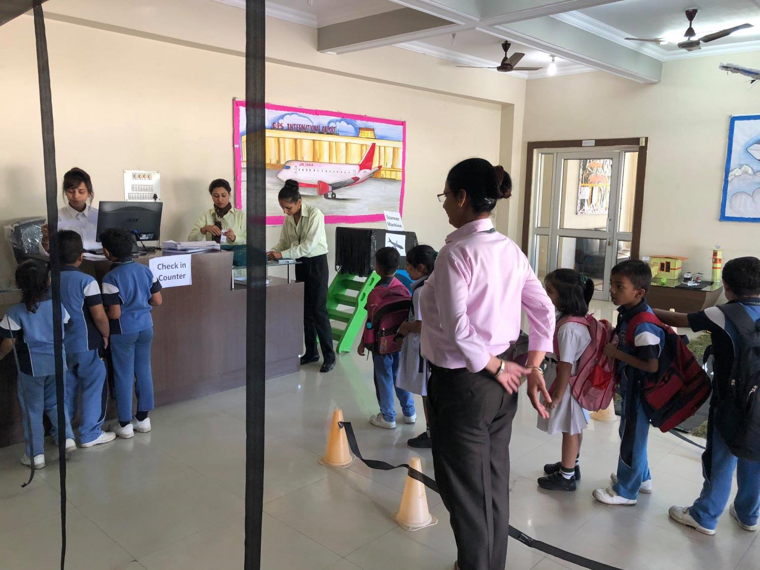 Delhi Public School organized an Airport activity for the Pre-Primary students. (13-10-2018)